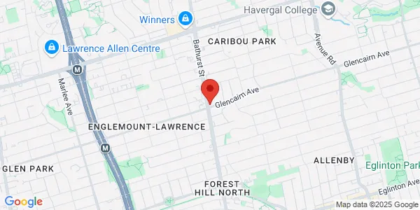Map of 2797 Bathurst Street Unit 105 Toronto, ON M6B 4B9 Canada