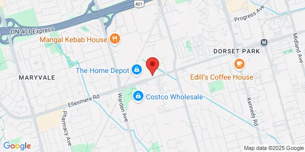 Map of 520 Ellesmere Road Suite 109 Scarborough, ON M1R 0B1 Canada