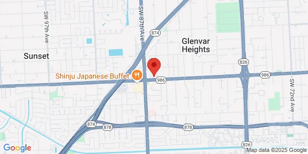 Map of 8585 SW 72nd St Ste 106 Miami, FL 33143
