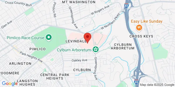 Map of 2401 W Belvedere Ave Ste 100 Baltimore, MD 21215