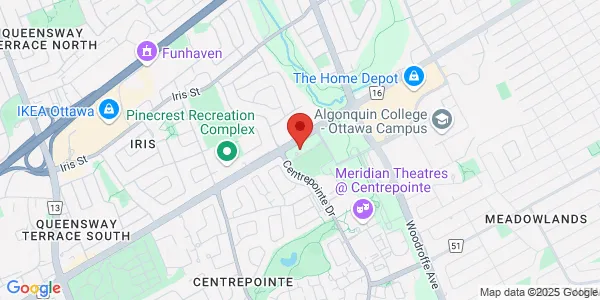Map of 1 Centrepointe Drive Nepean, ON K2G 6E2 Canada