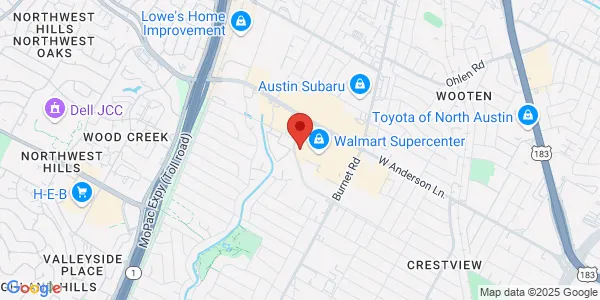 Map of 7739 Northcross Dr Ste U Austin, TX 78757