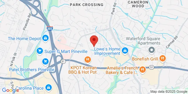 Map of 10021 Park Cedar Dr Ste 400 Charlotte, NC 28210