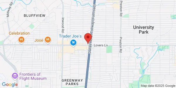 Map of 5757 W Lovers Ln Ste 300 Dallas, TX 75209