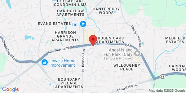 Map of 160 NE Maynard Rd Ste 112 Cary, NC 27513