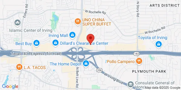Map of 3313 W Airport Fwy Ste 3313 Irving, TX 75062