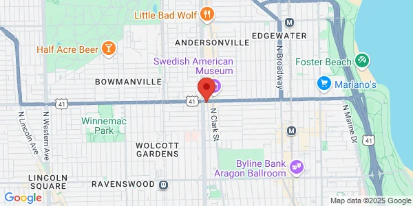 Map of 1519 W Foster Ave Chicago, IL 60640