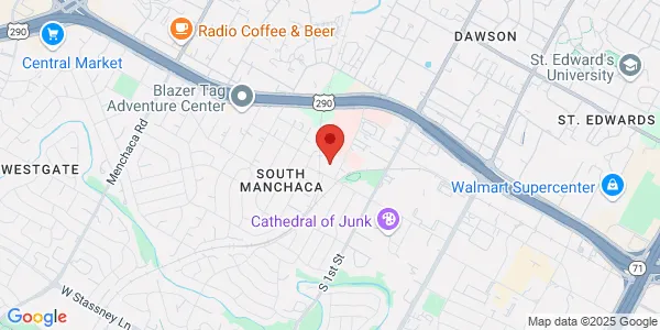 Map of 4316 James Casey Bldg F Austin, TX 78745
