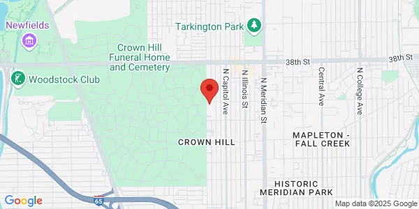 Map of 3549 Boulevard Pl Indianapolis, IN 46208