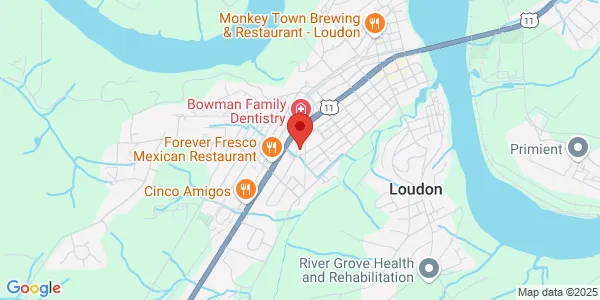Map of 616 Ward Ave Loudon, TN 37774