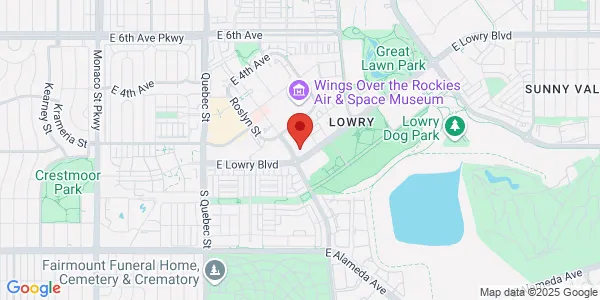Map of 8101 E Lowery Blvd Ste100 Denver, CO 80230