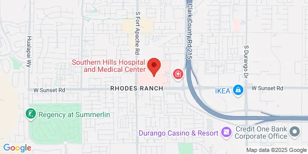 Map of 9280 W Sunset Rd Ste 312 Comprehensive Cancer Center Las Vegas, NV 89148