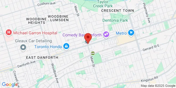 Map of 2558 Danforth Avenue Toronto, ON M4C 1L3 Canada