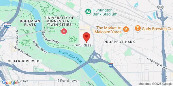 Map of 909 Fulton St SE Minneapolis, MN 55455