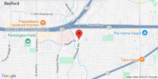 Map of 307 Westpark Way Euless, TX 76040