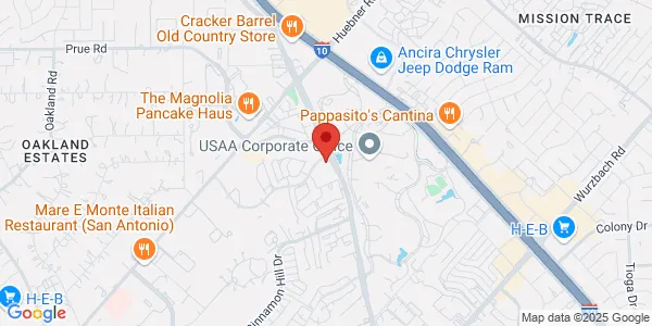 Map of 9969 Fredericksburg Rd San Antonio, TX 78240