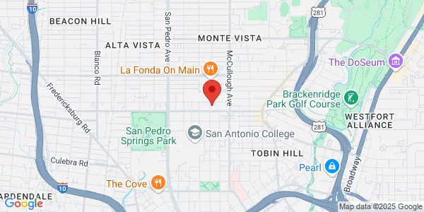 Map of 2118 N Main Ave San Antonio, TX 78212