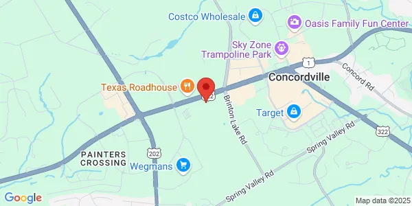 Map of 1020 Baltimore Pike Glen Mills, PA 19342