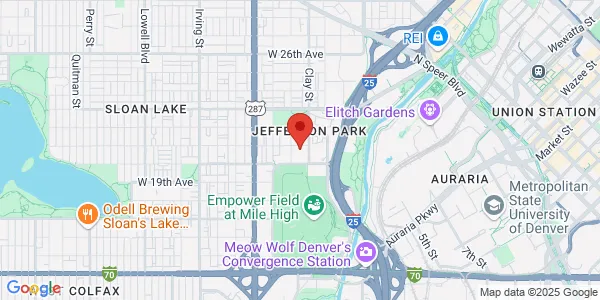 Map of 2777 Mile High Stadium Cir The Urology Center of Colorado Denver, CO 80211
