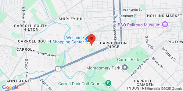 Map of 2459 Frederick Ave Baltimore, MD 21223