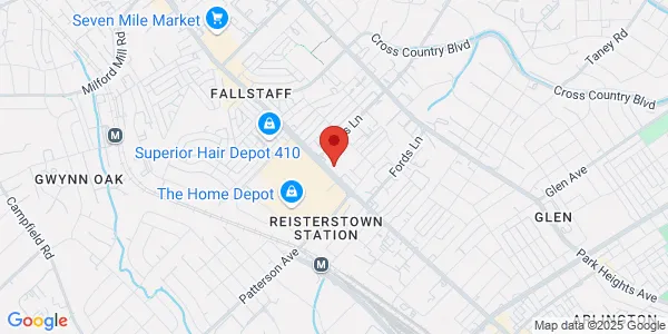 Map of 6615 Reisterstown Rd Baltimore, MD 21215