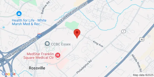 Map of 5233 King Ave Ste 104 Rosedale, MD 21237
