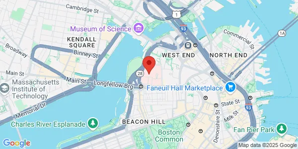 Map of 55 Fruit St FL 5 Cox Building Boston, MA 02114