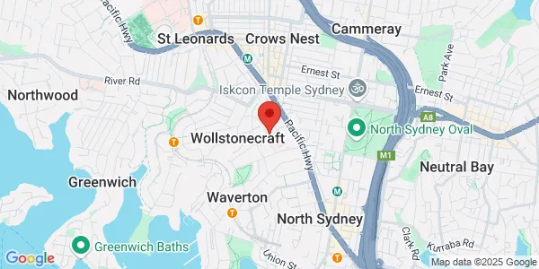 Map of 25 Rocklands Rd North Sydney New South Wales 2060 Australia