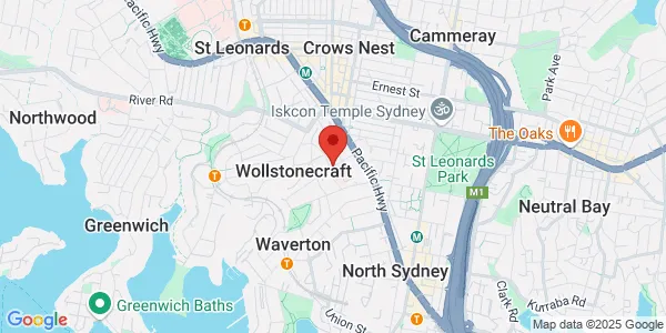 Map of 25 Rocklands Rd Crows Nest New South Wales 2065 Australia