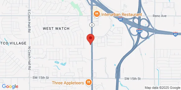Map of 873 S Mustang Rd Yukon, OK 73099