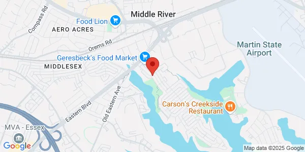 Map of 100 Riverthorn Rd Baltimore, MD 21220