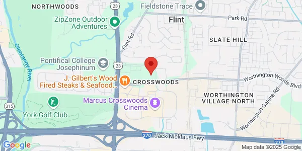 Map of 200 E Campus View Blvd Ste 160 Columbus, OH 43235