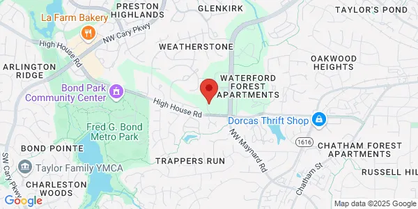 Map of 1239 NW Maynard Rd Cary, NC 27513