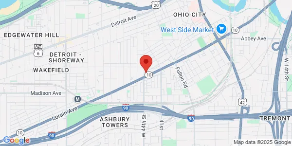 Map of 4242 Lorain Ave Cleveland, OH 44113