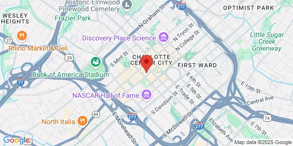 Map of 200 S College St Ste 500 Charlotte, NC 28202