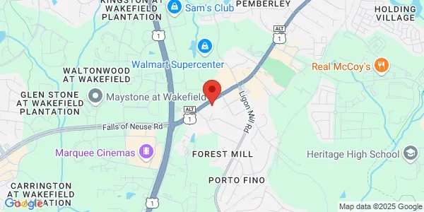 Map of 2115 S Main St Ste A Wake Forest, NC 27587
