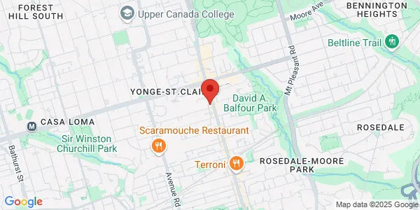 Map of 1366 Yonge Street Suite 105 Toronto, ON M4T 3A7 Canada