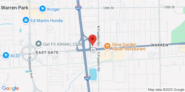 Map of 7910 E Washington St Indianapolis, IN 46219