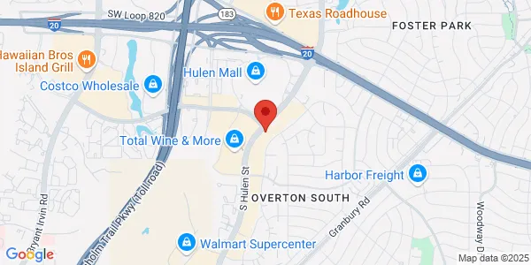 Map of 5001 S Hulen St Fort Worth, TX 76132
