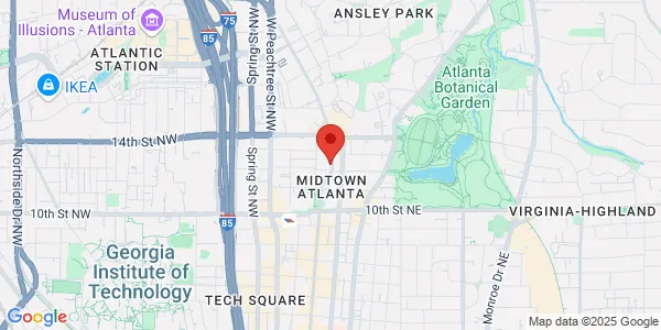Map of 1100 Peachtree St Ste 200 Atlanta, GA 30309