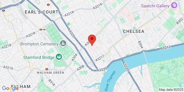Map of Chelsea and Westminster Hospital 369 Fulham Road London SW10 9NH United Kingdom