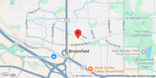 Map of 36 Garden Ctr Broomfield, CO 80020