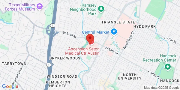 Map of 1301 W 38th St Ste 109 Austin, TX 78705
