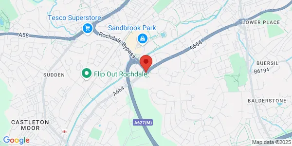 Map of Suite 3 Blue Pit Mill Queensway Castleton Rochdale OL11 2PG United Kingdom