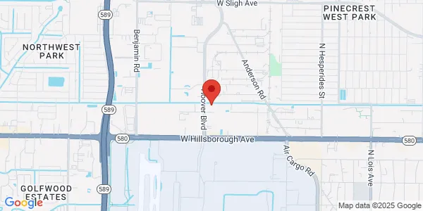 Map of 5635 Hoover Blvd Tampa, FL 33634