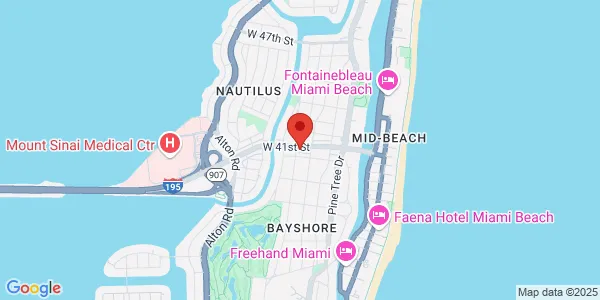 Map of 542 W 41st St Miami Beach, FL 33140