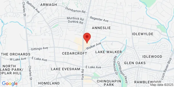 Map of 6317 York Rd Baltimore, MD 21212