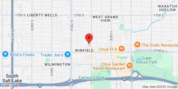 Map of 2000 South 900 East Salt Lake City, UT 84105