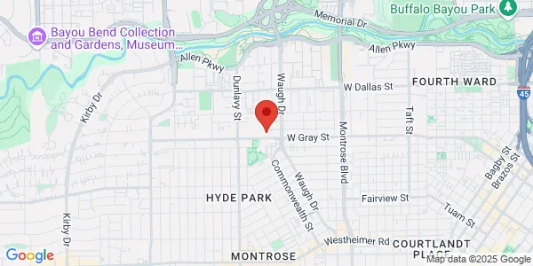 Map of 1424 West Gray St Houston, TX 77019
