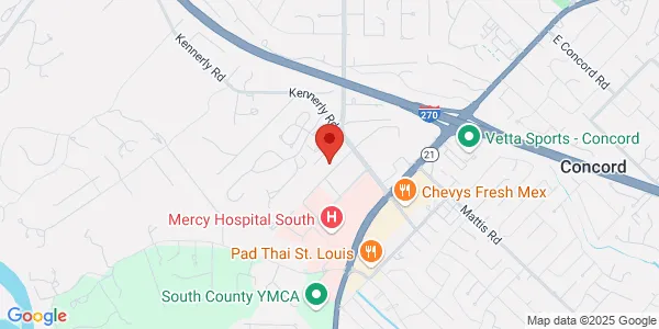 Map of 10114 Kennerly Road Saint Louis, MO 63128